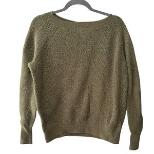 J. Crew Olive Women's Crew Neck Sweater merino wool/ alpaca blend size small